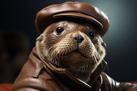 Seal Cap. A high quality image making by generative ai.の素材