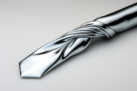 Twist Tie on white background. A high quality image making by generative ai.の素材