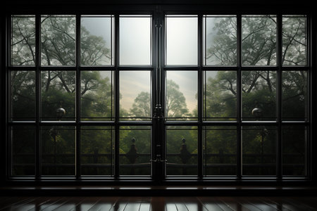 Window Security Film. A high quality image making by generative ai.の素材