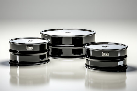 Water Tank Lids on white background. A high quality image making by generative ai.の素材