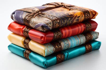 Wrappers on white background. A high quality image making by generative ai.の素材