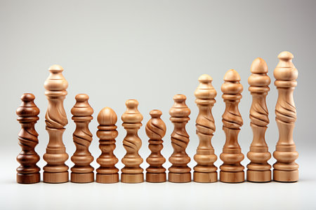 Wooden Stair Baluster on white background. A high quality image making by generative ai.の素材