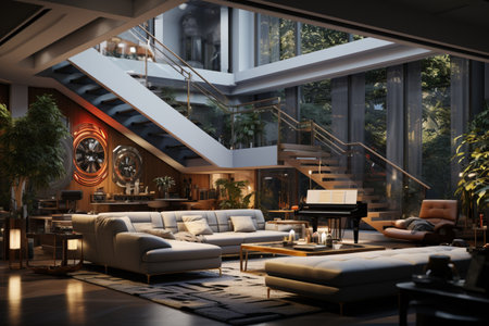 Acoustical Ceilings. A high quality image making by generative ai.の素材