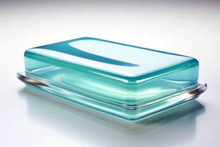 Acrylic Soap Dish on white background. A high quality image making by generative ai.の素材