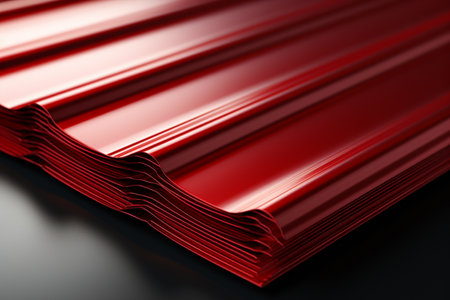 Corrugated Roofing Sheets. A high quality image making by generative ai.の素材
