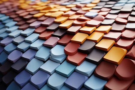Color Roof Tiles. A high quality image making by generative ai.の素材