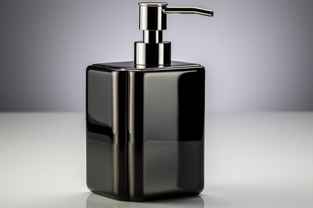 Metal Soap Dispenser on white background. A high quality image making by generative ai.の素材