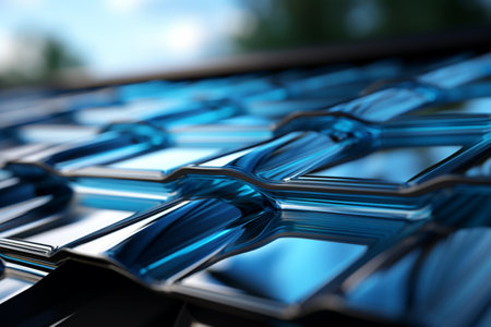 Polycarbonate Sheet Roofing Service. A high quality image making by generative ai.の素材