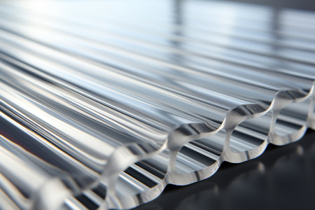 Multiwall Polycarbonate Sheet. A high quality image making by generative ai.の素材