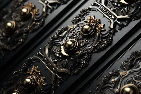 Steel Beading Doors. A high quality image making by generative ai.の素材