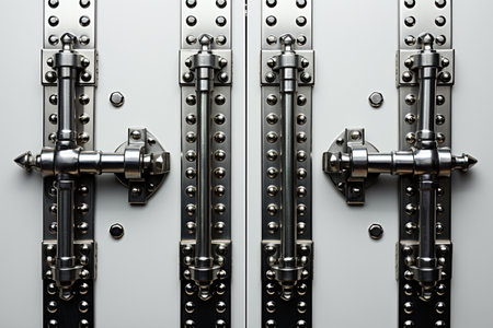 Steel Beading Doors. A high quality image making by generative ai.の素材