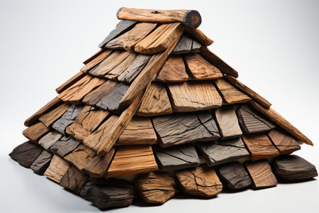 Timberline Roof Shingle. A high quality image making by generative ai.の素材