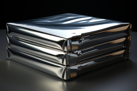 Stainless Steel Beds. A high quality image making by generative ai.の素材