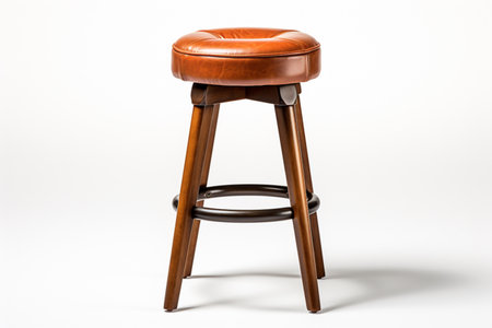Bar Stool on white background. A high quality image making by generative ai.の素材