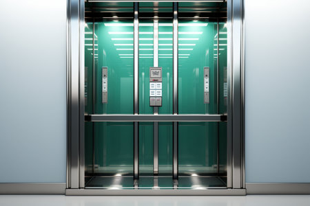 Elevator Buffers. A high quality image making by generative ai.の素材