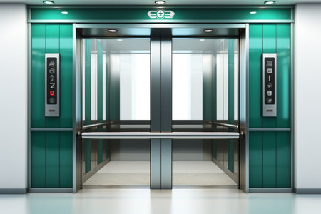 Elevator Door Operator. A high quality image making by generative ai.の素材