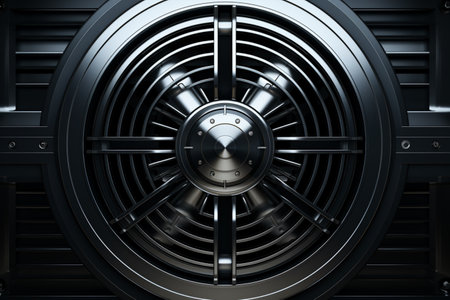 Elevator Fan Grill. A high quality image making by generative ai.の素材