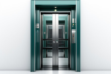 Elevator Door Operator. A high quality image making by generative ai.の素材