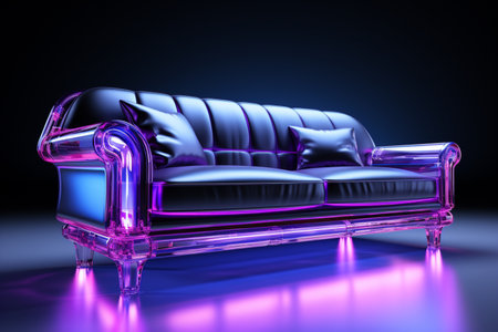 Led Sofa. A high quality image making by generative ai.の素材