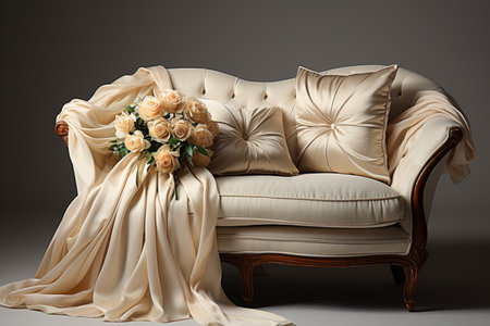 Wedding Sofa Set. A high quality image making by generative ai.の素材