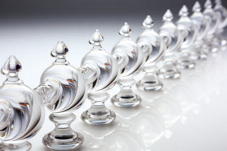 Acrylic Baluster on white background. A high quality image making by generative ai.の素材