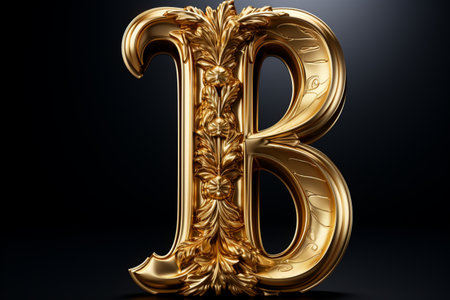 Brass Letter. A high quality image making by generative ai.の素材