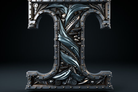 Metal Alphabet. A high quality image making by generative ai.の素材