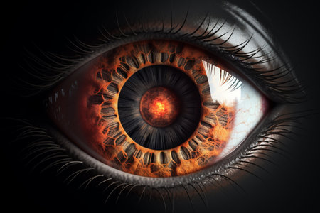 A collection of monster eyes is isolated on a transparent background. A high quality image making by generative ai.の素材
