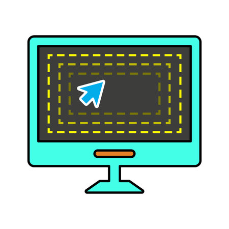 Computer Monitor or Mouse Click Icon - Perfect use for print media, web, stock images, commercial...
