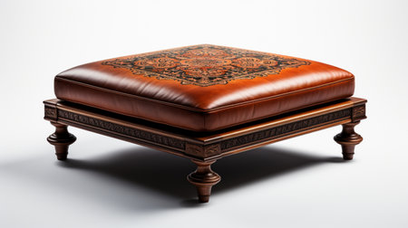 Ottoman on white background. A high quality image making by generative ai.の素材