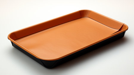 paper tray on white background. A high quality image making by generative ai.の素材