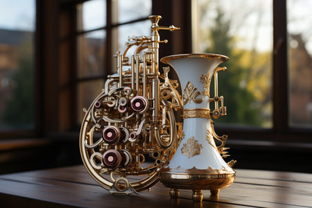 Brass Surahi. A high quality image making by generative ai.の素材