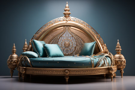 Diwan Bed. A high quality Ai Generated image.の素材