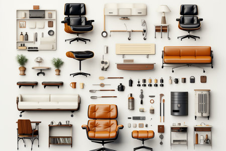 Office Furniture Accessories. A high quality Ai Generated image.の素材