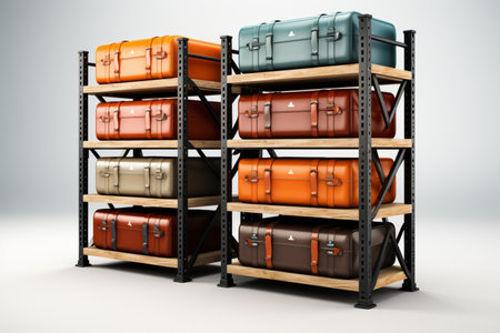 Portable Racks. A high quality Ai Generated image.の素材