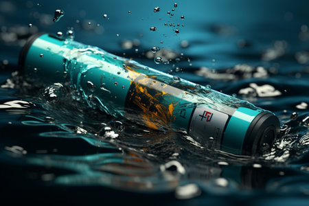 Battery Water. A high quality image created with Generative Aiの素材