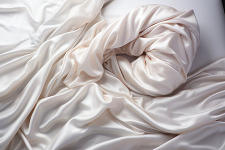 Bed Sheets. A high quality image created with Generative Aiの素材
