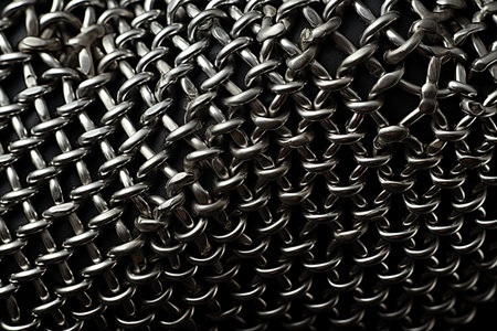 Butted Chainmail. A high quality image created with Generative Aiの素材
