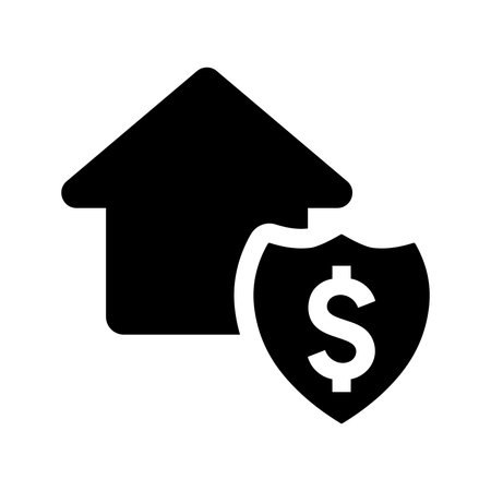House, pledge, secured loan icon design for commercial use, web, print media or any type of design projects.のイラスト素材