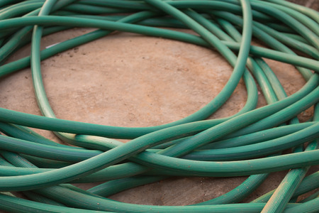 Green wire tubeの写真素材