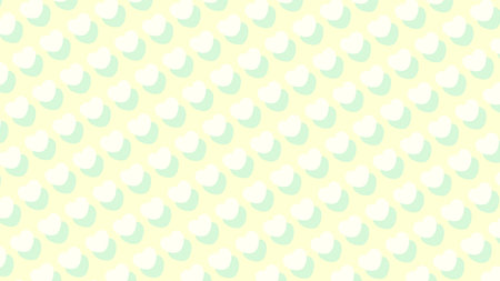 Diagonal Heart Pattern Background (Pale Yellow and Mint Green)