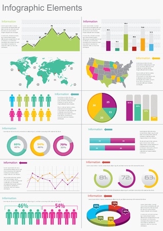infographics set. World Map and Information Graphics infographics set. World Map and Information Graphics