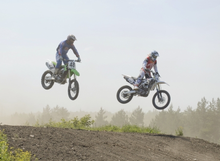 racing on motorcycle on open championship of the city Elicaのeditorial素材