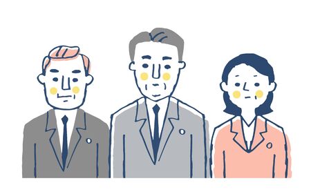 Image of three Japanese politiciansの写真素材