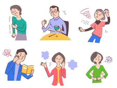 Various sets of poor healthの写真素材