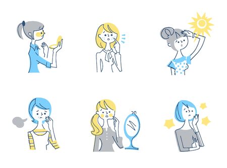 Various skin problems setの写真素材