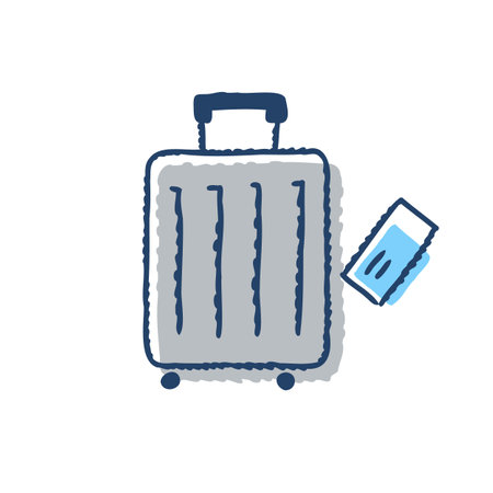 Suitcase icon. Travel and tourism theme. Isolated design. Vector illustrationのイラスト素材
