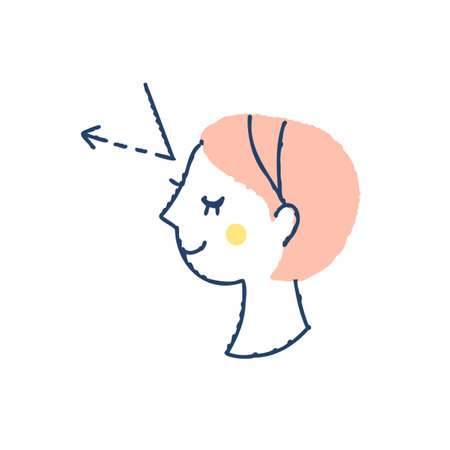 Woman with headache. Headache concept. Vector illustration in flat styleのイラスト素材