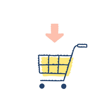 Shopping cart vector icon. Flat design style eps 10.のイラスト素材