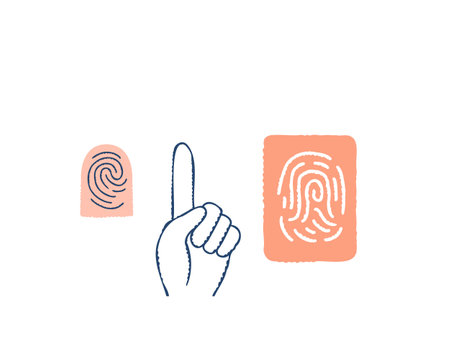 Fingerprint icon. Fingerprint icon. Fingerprint vector illustrationのイラスト素材